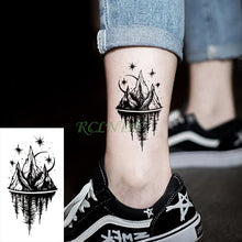 Load image into Gallery viewer, Elegant Black Waterproof Temporary Tattoo Stickers Moon Hill Modern Body Art Stickers Hand Foot High Quality For Womens

