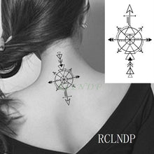 Load image into Gallery viewer, Elegant Black Waterproof Temporary Tattoo Stickers Moon Hill Modern Body Art Stickers Hand Foot High Quality For Womens
