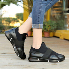 Load image into Gallery viewer, Elegant Black Women Sneakers Vulcanized Shoes Ladies Casual Shoes Breathable Walking Mesh Flats Sport Running Women's Lightweight Simple Espadrilles Everyday Walking Fashion Shoes
