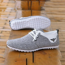 将图片加载到图库查看器，Elegant Casual Mens Shoes Lace-Up Linen Cloth Breathable Mens Canvas Shoes Flats Driving Walking Shoes Driving Sneakers Casual Cloth Shoes Lightweight Outdoor Shoes
