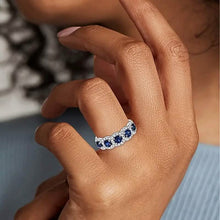 Load image into Gallery viewer, Elegant Copper Ring with Synthetic Cubic Zirconia
