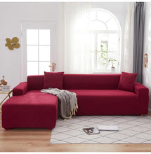 将图片加载到图库查看器，Elegant Elastic Sofa Covers Set for Living Room Chaise Lounge L Shape Corner Stretch Couch Armchair Slipcover Furniture Protector Shaped Sofa Cover Sectional Couch Cover for Living Room Fabric Chaise Lounge Slipcover
