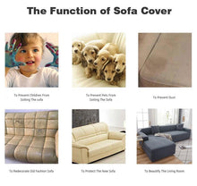 将图片加载到图库查看器，Elegant Elastic Sofa Covers Set for Living Room Chaise Lounge L Shape Corner Stretch Couch Armchair Slipcover Furniture Protector Shaped Sofa Cover Sectional Couch Cover for Living Room Fabric Chaise Lounge Slipcover
