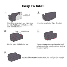 将图片加载到图库查看器，Elegant Elastic Sofa Covers Set for Living Room Chaise Lounge L Shape Corner Stretch Couch Armchair Slipcover Furniture Protector Shaped Sofa Cover Sectional Couch Cover for Living Room Fabric Chaise Lounge Slipcover
