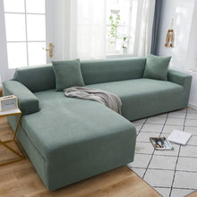 将图片加载到图库查看器，Elegant Elastic Sofa Covers Set for Living Room Chaise Lounge L Shape Corner Stretch Couch Armchair Slipcover Furniture Protector Shaped Sofa Cover Sectional Couch Cover for Living Room Fabric Chaise Lounge Slipcover
