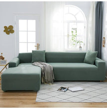 将图片加载到图库查看器，Elegant Elastic Sofa Covers Set for Living Room Chaise Lounge L Shape Corner Stretch Couch Armchair Slipcover Furniture Protector Shaped Sofa Cover Sectional Couch Cover for Living Room Fabric Chaise Lounge Slipcover
