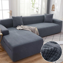 将图片加载到图库查看器，Elegant Elastic Sofa Covers Set for Living Room Chaise Lounge L Shape Corner Stretch Couch Armchair Slipcover Furniture Protector Shaped Sofa Cover Sectional Couch Cover for Living Room Fabric Chaise Lounge Slipcover
