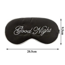 Load image into Gallery viewer, Elegant Good Night Soft Eye Masks Cute Design Eye Cover Sleeping Blindfold Women Eye Cover Full Night's Sleep Travel Portable Lightweight Eye Mask
