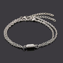 将图片加载到图库查看器，Elegant Heart Shaped Magnet Bracelet For Couples Stainless Steel Magnetic Couple Bracelets Long Distance Touch Bracelets Magnetic Heart Matching Bracelets Stainless Steel Adjustable Chain Bracelet Set Gift
