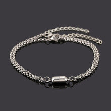 将图片加载到图库查看器，Elegant Heart Shaped Magnet Bracelet For Couples Stainless Steel Magnetic Couple Bracelets Long Distance Touch Bracelets Magnetic Heart Matching Bracelets Stainless Steel Adjustable Chain Bracelet Set Gift
