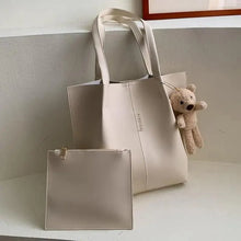 将图片加载到图库查看器，Elegant Ladies 2 piece set / suit Handbag Composite Bag Set Ladies Handbag Large Shoulder Bag Purse Bag Handbag For Females
