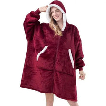 Load image into Gallery viewer, Elegant Large Sweatshirts Woman Oversized Hoodie Winter Blanket With Sleeves Fleece Warm Giant Blanket Hoodies Women Sweatshirts  Long Blanket with Sleeves for Winter Hooded Sweatshirt for Women and Men Pullover
