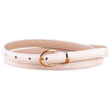 Load image into Gallery viewer, Elegant Leather Adjustable Thin Belt For Women Unique Black Design Ladies Belt High Quality Charming Waistbands For Dress
