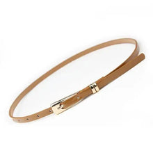 Load image into Gallery viewer, Elegant Leather Adjustable Thin Belt For Women Unique Black Design Ladies Belt High Quality Charming Waistbands For Dress
