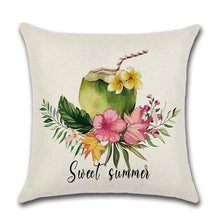 Load image into Gallery viewer, Elegant Linen Cushion Cover Black White Plaid Flower Pillow Case Throw Pillow Covers Waterproof Summer Outdoor Pillow Covers Home Summer Pillow Covers Home Decorative Pillows Cover For Sofa 45x45CM
