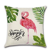 Load image into Gallery viewer, Elegant Linen Cushion Cover Black White Plaid Flower Pillow Case Throw Pillow Covers Waterproof Summer Outdoor Pillow Covers Home Summer Pillow Covers Home Decorative Pillows Cover For Sofa 45x45CM
