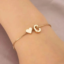 Load image into Gallery viewer, Elegant Love Heart Charm Bracelet - Delicate Minimalist Link Chain
