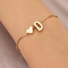 Load image into Gallery viewer, Elegant Love Heart Charm Bracelet - Delicate Minimalist Link Chain
