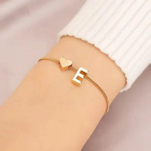Load image into Gallery viewer, Elegant Love Heart Charm Bracelet - Delicate Minimalist Link Chain
