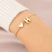Load image into Gallery viewer, Elegant Love Heart Charm Bracelet - Delicate Minimalist Link Chain
