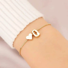 Load image into Gallery viewer, Elegant Love Heart Charm Bracelet - Delicate Minimalist Link Chain
