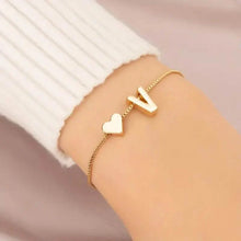 Load image into Gallery viewer, Elegant Love Heart Charm Bracelet - Delicate Minimalist Link Chain
