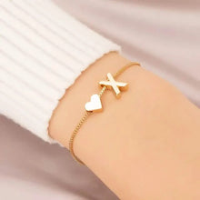 Load image into Gallery viewer, Elegant Love Heart Charm Bracelet - Delicate Minimalist Link Chain
