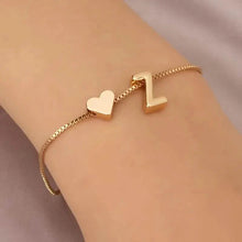 Load image into Gallery viewer, Elegant Love Heart Charm Bracelet - Delicate Minimalist Link Chain

