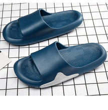 Load image into Gallery viewer, Elegant Men Black Soft Slides Light-Weight Anti-Slip Home Slippers Summer Anti-Odor House Shoes Unisex Shower Bathroom Slipper EVA Massage Foam Super Soft Non-Slip Slippers
