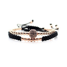 将图片加载到图库查看器，Elegant Men Gold Couple Bracelet Set Beads Men Jewelry Adjustable Bracelets For Women Ball Armband Bangles Luxury Imperial Braided Luxury Bracelets Beads Bangle Charm Jewelry For Men Boys
