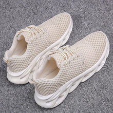 Load image into Gallery viewer, Elegant Modern Mens Sneakers Platform Shoes White Trainers Casual Breathable Mesh Men Women Running Shoes Breathable Walking Sneakers Lightweight Athletic Tennis Casual Sport Sneakers
