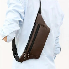 Load image into Gallery viewer, Elegant New Black Mens Leather Waist Bag Adjustable Strap Outdoors  Fanny Pack Comfortable Luxury Design For Men
