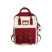 Load image into Gallery viewer, Elegant Nylon Candy Color Waterproof School Bags for Teenagers Girls And Women Nice Patchwork On Backpack For Female
