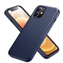 将图片加载到图库查看器，Elegant Phone Protection Back Cover Designed for iPhone 12 Pro Max Case Leather Cover for iPhone 12 mini 12 Pro Max Genuine Leather Case for iPhone 12 12Pro Luxury Black Phone Case For Businessman
