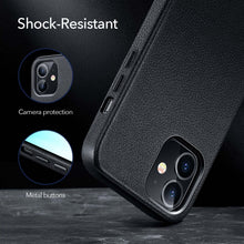 将图片加载到图库查看器，Elegant Phone Protection Back Cover Designed for iPhone 12 Pro Max Case Leather Cover for iPhone 12 mini 12 Pro Max Genuine Leather Case for iPhone 12 12Pro Luxury Black Phone Case For Businessman
