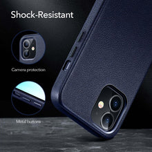 将图片加载到图库查看器，Elegant Phone Protection Back Cover Designed for iPhone 12 Pro Max Case Leather Cover for iPhone 12 mini 12 Pro Max Genuine Leather Case for iPhone 12 12Pro Luxury Black Phone Case For Businessman
