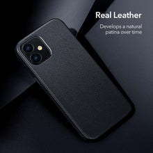 将图片加载到图库查看器，Elegant Phone Protection Back Cover Designed for iPhone 12 Pro Max Case Leather Cover for iPhone 12 mini 12 Pro Max Genuine Leather Case for iPhone 12 12Pro Luxury Black Phone Case For Businessman
