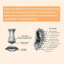 将图片加载到图库查看器，Elegant Punk-Style Stainless Steel Nose Rings - Clip-On Non-Piercing Design
