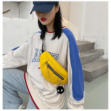 将图片加载到图库查看器，Elegant Purple Ladies Chain Waist Bag Canvas Fanny Pack Luxury Outdoor Chest Bag Phone Purse For Everyday Use
