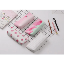 将图片加载到图库查看器，Elegant Small Fresh Print Stationery Portable Stylish Simple Pencil Case Cool Case For Students Office School Pouch
