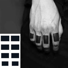 Load image into Gallery viewer, Elegant Small Waterproof Temporary Tattoo Sticker Makeup Flame Finger Black Square Rose Flower High Quality Design For Womens
