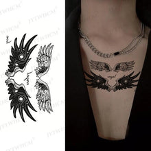 Load image into Gallery viewer, Elegant Small Waterproof Temporary Tattoo Sticker Makeup Flame Finger Black Square Rose Flower High Quality Design For Womens
