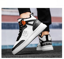 将图片加载到图库查看器，Elegant Sport Men's Sneaker Trend High Top Platform Shoes Spring Vulcanized Shoes Leather Casual Sport Fashion Flat Low Top Sneaker Lace-up Modern Design
