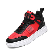 将图片加载到图库查看器，Elegant Sport Men's Sneaker Trend High Top Platform Shoes Spring Vulcanized Shoes Leather Casual Sport Fashion Flat Low Top Sneaker Lace-up Modern Design
