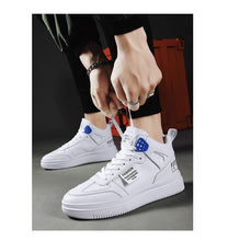 将图片加载到图库查看器，Elegant Sport Men's Sneaker Trend High Top Platform Shoes Spring Vulcanized Shoes Leather Casual Sport Fashion Flat Low Top Sneaker Lace-up Modern Design
