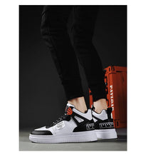 将图片加载到图库查看器，Elegant Sport Men's Sneaker Trend High Top Platform Shoes Spring Vulcanized Shoes Leather Casual Sport Fashion Flat Low Top Sneaker Lace-up Modern Design
