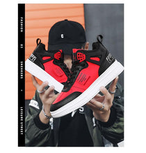 将图片加载到图库查看器，Elegant Sport Men's Sneaker Trend High Top Platform Shoes Spring Vulcanized Shoes Leather Casual Sport Fashion Flat Low Top Sneaker Lace-up Modern Design

