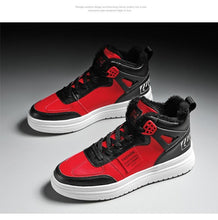 将图片加载到图库查看器，Elegant Sport Men's Sneaker Trend High Top Platform Shoes Spring Vulcanized Shoes Leather Casual Sport Fashion Flat Low Top Sneaker Lace-up Modern Design
