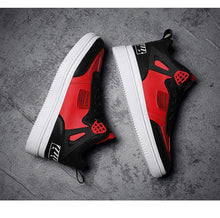 将图片加载到图库查看器，Elegant Sport Men's Sneaker Trend High Top Platform Shoes Spring Vulcanized Shoes Leather Casual Sport Fashion Flat Low Top Sneaker Lace-up Modern Design
