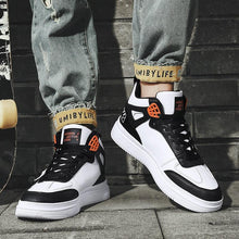 将图片加载到图库查看器，Elegant Sport Men's Sneaker Trend High Top Platform Shoes Spring Vulcanized Shoes Leather Casual Sport Fashion Flat Low Top Sneaker Lace-up Modern Design
